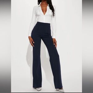 Tall Victoria High Waisted Dress Pants - Navy
